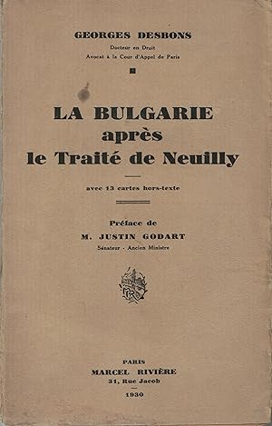 La Bulgarie après le Traité de Neuilly, avec 13 cartes hors-texte