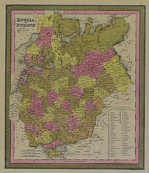 RUSSIA IN EUROPE [Original Hand-colored Lithographed Map]