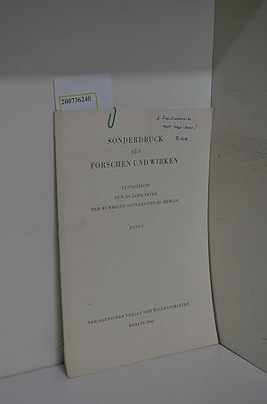 Wilhelm von Humboldt als Gründer der Universität Berlin. Festschrift zur 150-Lahr-Feier der Humbo...