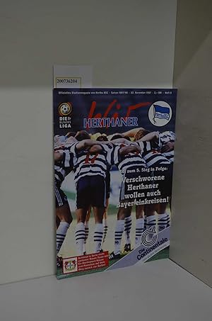 Wir Herthaner. Offizielles Stadionmagazin von Hertha BSC Saison 1997/98 22. November 1997 Heft 8