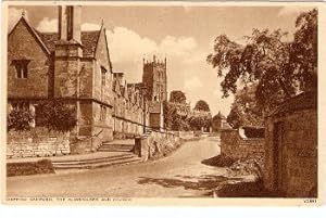 Chipping Norton Postcard Vintage View Of Almshouses & Church