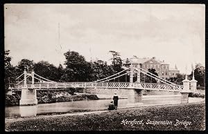 Hereford Postcard Vintage 1911 Suspension Bridge Frith's
