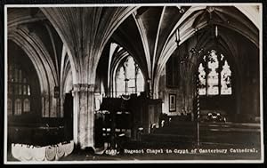 Canterbury Cathedral Postcard Real Photo Hugenot Chapel