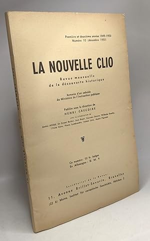 La nouvelle Clio - revue mensuelle de la découverte historique - première et deuxième année 1949-...