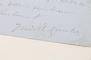 Lettre autographe signée adressée à Céleste Chrétien : "Mr Clifton est un très jeune américain to...