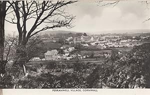 Perranwell Aerial Cornwall Stunning Birds Eye Vintage Rare Postcard