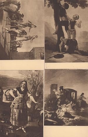 Goya Circus Stilt Walkers Romany Italy Gipsy 4x Painting Postcard s