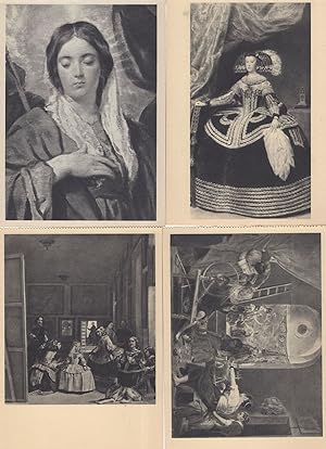 Velasquez Dona Mariana De Austria Las Meninas 4x Old Painting Postcard