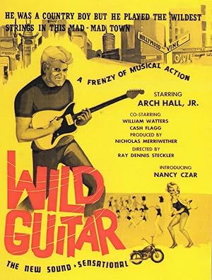 Wild Guitar Arch Hall William Watters Country Music Film Postcard