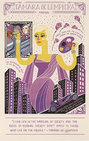 Tamara De Lempicka Polish Art Deco Painting Artist Postcard
