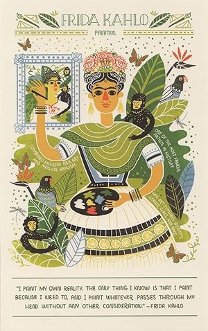 Frida Kahlo Mexico Painting Mexican Portrait Artist Postcard