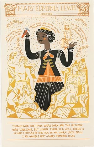 Mary Edmonia Lewis First Black Lady Sculptor Artist Postcard