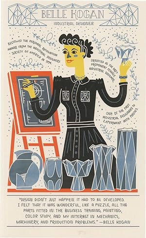 Belle Kogan Russian First American Industrial Designer Postcard