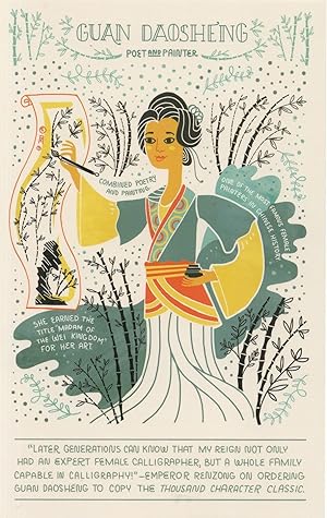 Guan Daosheng Chinese Yuan Dynasty Painting Artist Postcard