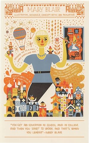 Mary Blair Alice In Wonderland Walt Disney Artist Painter Postcard