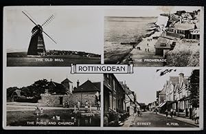 Rottingdean Sussex Vintage 1959 Postcard Real Photo Windmill