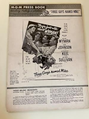 Three Guys Named Mike Pressbook 1951 Jane Wyman, Howard Keel, Van Johnson