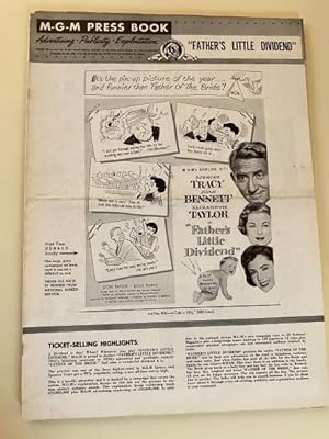 Father's Little Dividend Pressbook 1951 Spencer Tracy, Joan Bennett, Elizabeth Taylor