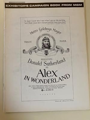 Alex in Wonderland Pressbook 1971 Donald Sutherland, Jeanne Moreau