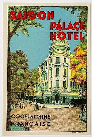 Vintage Luggage Label - Saigon Palace Hotel