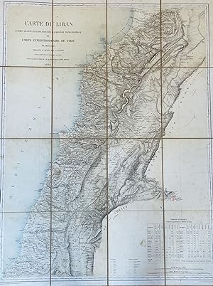 [Lebanon] Carte du Liban d'après les reconnaissances de la Brigade Topographique du Corps Expédit...