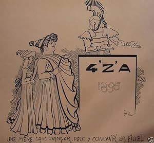 1897 Original French Art Nouveau Poster, Les Programmes Illustres, 4'Z'A 1895 - d'Ache