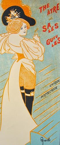 1897 Original French Art Nouveau Poster, Les Programmes Illustres, Theatre de Sales Gueules - Rou...
