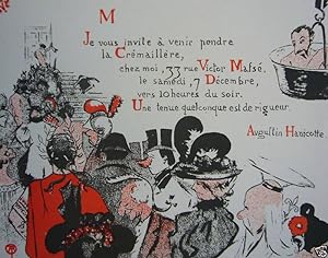 1897 Original French Art Nouveau Poster, Roedel, Les Programmes Illustres, Invitation Augustin Ha...