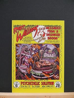 Psychedelic Solution Postcard: Robert Williams "Messages From A Drunken Broom"