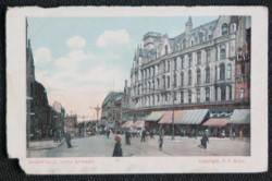 Sheffield High Street Postcard Vintage View