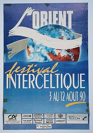 Affiche - FESTIVAL INTERCELTIQUE de LORIENT - 1990 - illustrée par H. HENNEQUIN