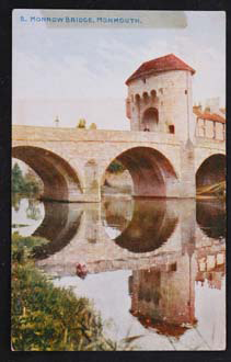 Monmouth Wales Postcard Monnow Bridge Vintage View