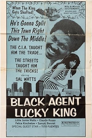 Solomon King [Black Agent Lucky King] (Original poster for the 1974 blaxploitation film)
