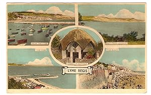 Lyme Regis Postcard Dorset Vintage 1956 LOCAL PUBLISHER