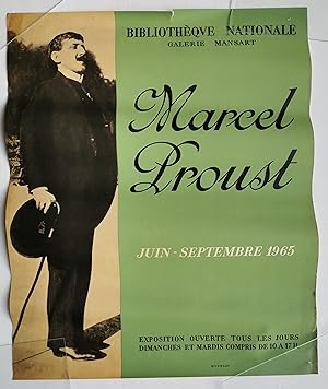 Affiche - Marcel PROUST Galerie Mansart de la Bibliothèque Nationale juin-septembre 1965