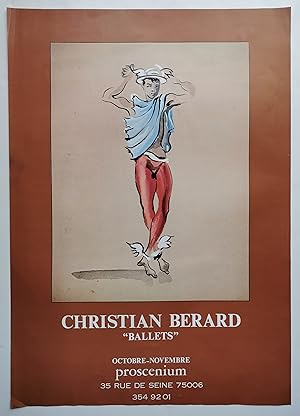 Affiche CHRISTIAN BERARD "Ballets" octobre-novembre Proscenium - Paris - 1990