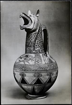Cycladic Jug Griffin's Head Postcard British Museum from Aegina Greece