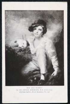 Sir Henry Raeburn Artist Postcard Boy And Rabbit