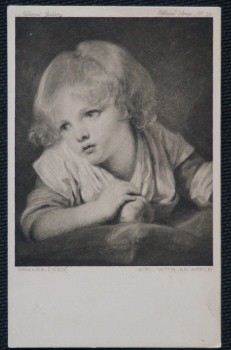 Grueze Postcard Girl With An Apple National Gallery Official Series No. 39
