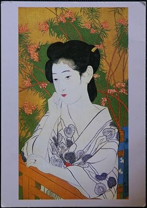 Goyo Hashiguchi Artist (1880-1921) Young Woman On A Veranda