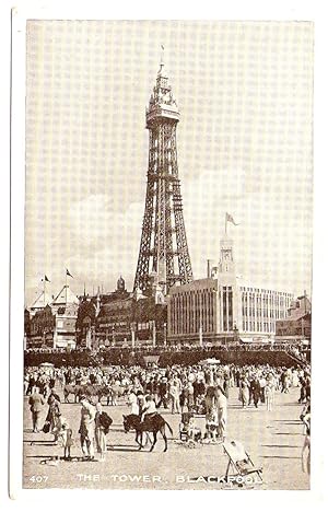 Blackpool Postcard Vintage View Of The Tower