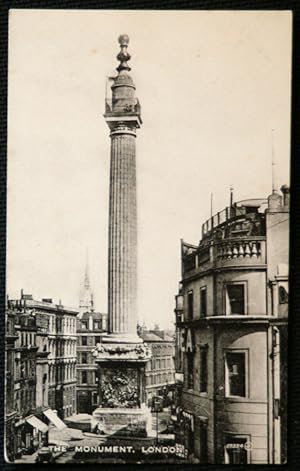 London The Monument Postcard Vintage View Publisher Valentine's Bromotype