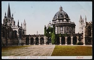 Oxford Radcliffe Library Antique All Saints Quad Postcard 1904