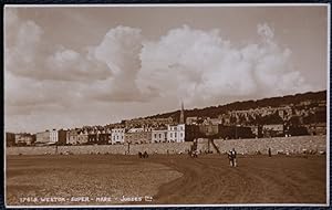 Weston Super Mare Postcard Vintage Sepia View