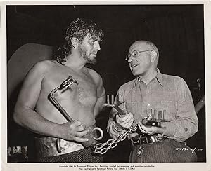 Samson and Delilah (Original photograph of Cecil B. DeMille and Victor Mature on the set of the 1...