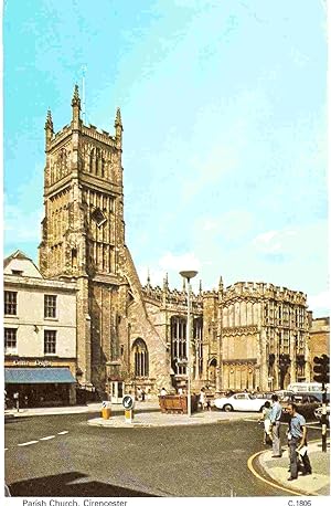 Cirencester Postcard Parish Church