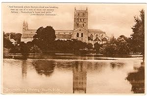 Tewkesbury Abbey Postcard South Side Sepia View TEWKESBURY PUBLISHER