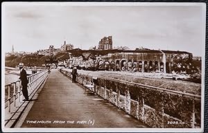 Tynemouth Postcard Vintage View The Pier Real Photo