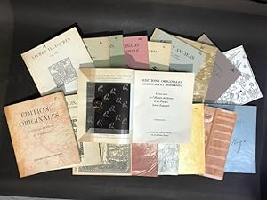 Ensemble de 18 catalogues de livres anciens et précieux, à prix marqués.