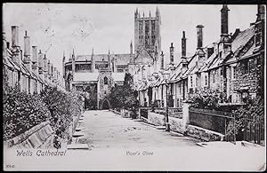 Wells Cathedral Vicar's Close Postcard Vintage 1904